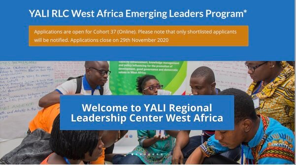 YALI RLC West Africa Emerging Leaders Program 2020/2021- Online Cohort 37