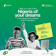 Lafarge Africa PLC National Essay Competition 2020 for Young Nigerians
