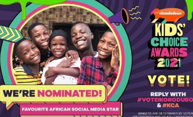 Ikorodu Bois, Emmanuella Nominated for 2021 Nickelodeon’s Kids’ Choice Awards