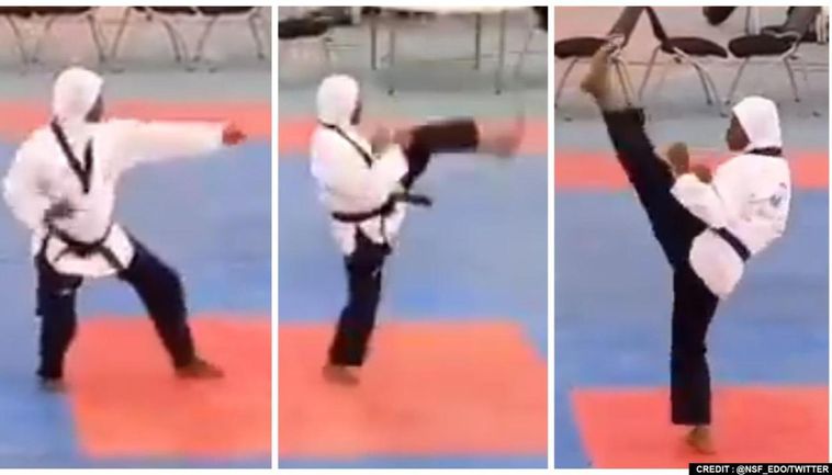 8 Months Pregnant Aminat Idrees Crowned Taekwondo Champion