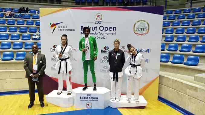 Elizabeth Ayanacho Wins Gold at Beirut Taekwondo Open, Ahead of Tokyo Olympics