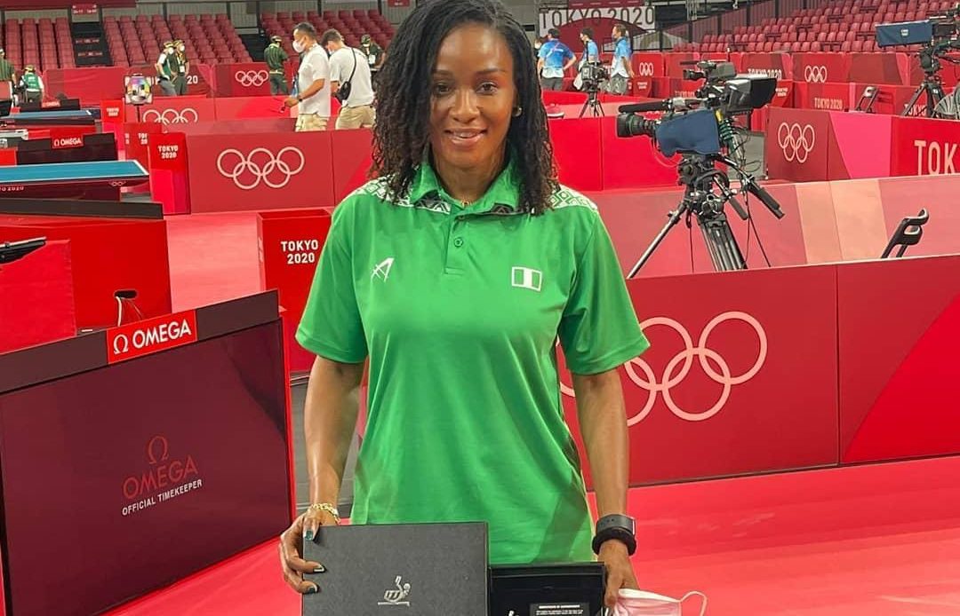 Funke Oshonaike is the First Woman Inducted into the ITTF “Club 7”