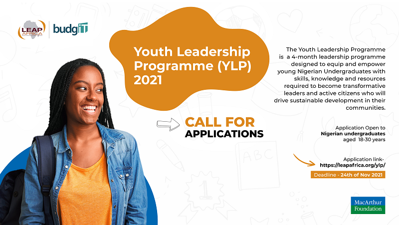 LEAP AFRICA Youth Leadership Programme Application 2021 