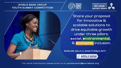 The World Bank Group Is Calling on Changemakers for its 2022 Youth Summit Competition