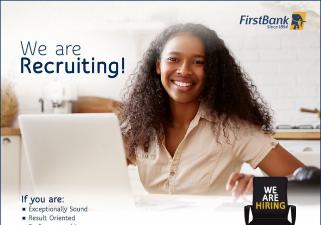 Apply for the First Bank of Nigeria 2022 Graduate Trainee recruitment for Young Graduates
