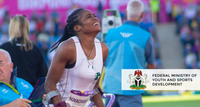 Nwachukwu Goodness wins gold in women's para discus and sets a new world record