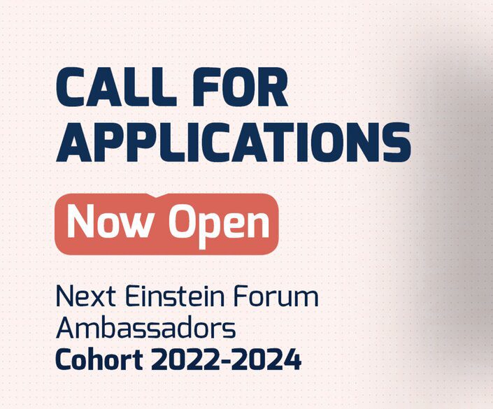 Join the Next Einstein Forum (NEF) Young Ambassador Programme 2022/2024 for Young Africans