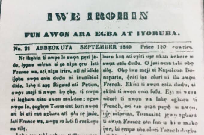 Iwe Irohin, Nigeria’s First Newspaper