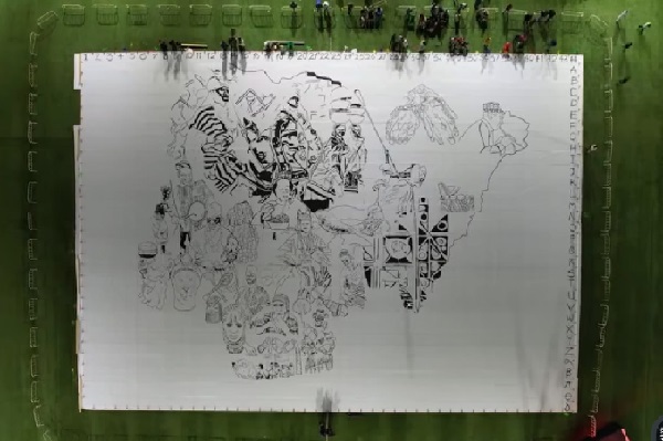 Nigerian Doctor, Fola David, Sets New Guinness World Record for Largest Drawing