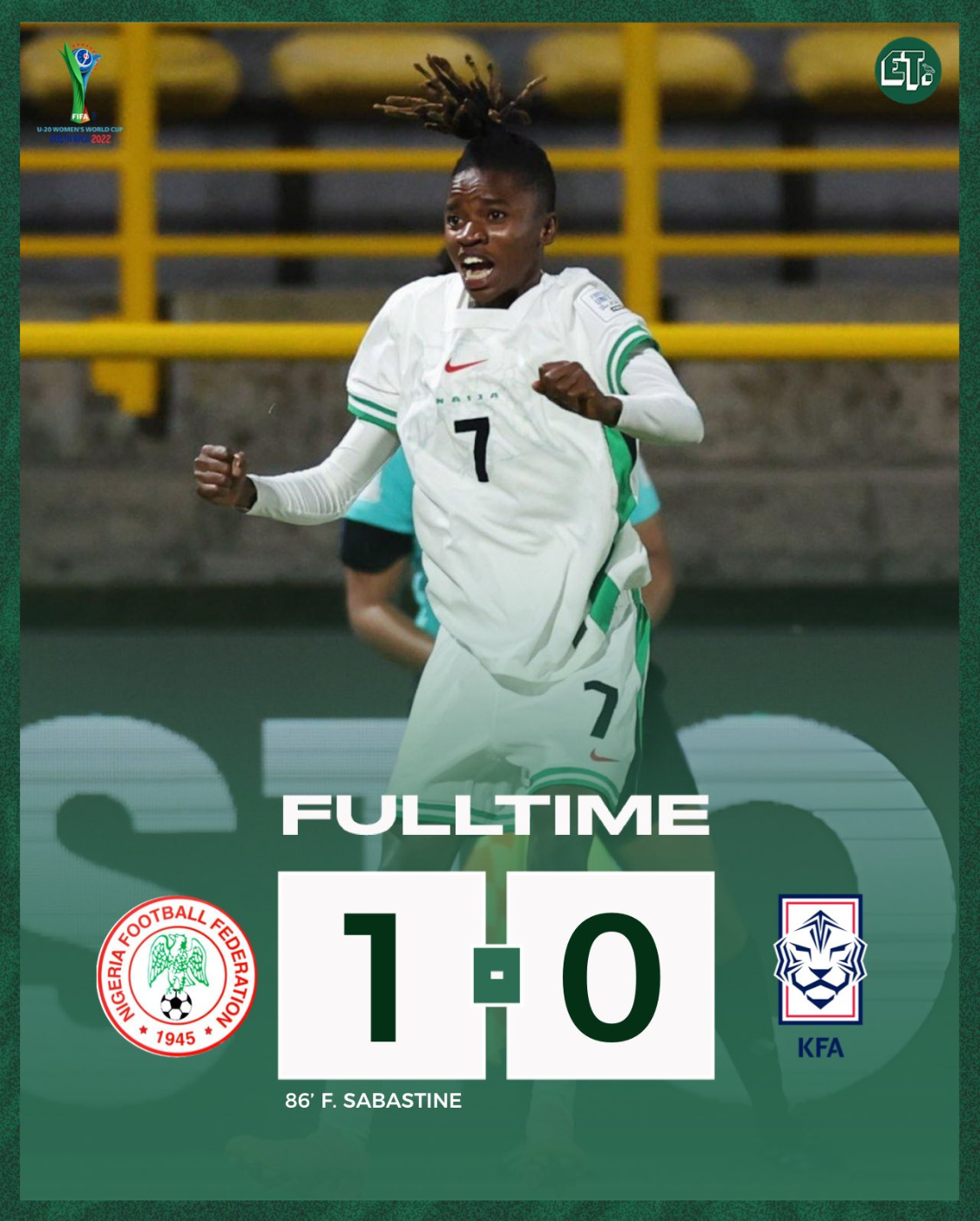 Falconets Secure Late Win Against South Korea in FIFA U-20 Women's World Cup Opener