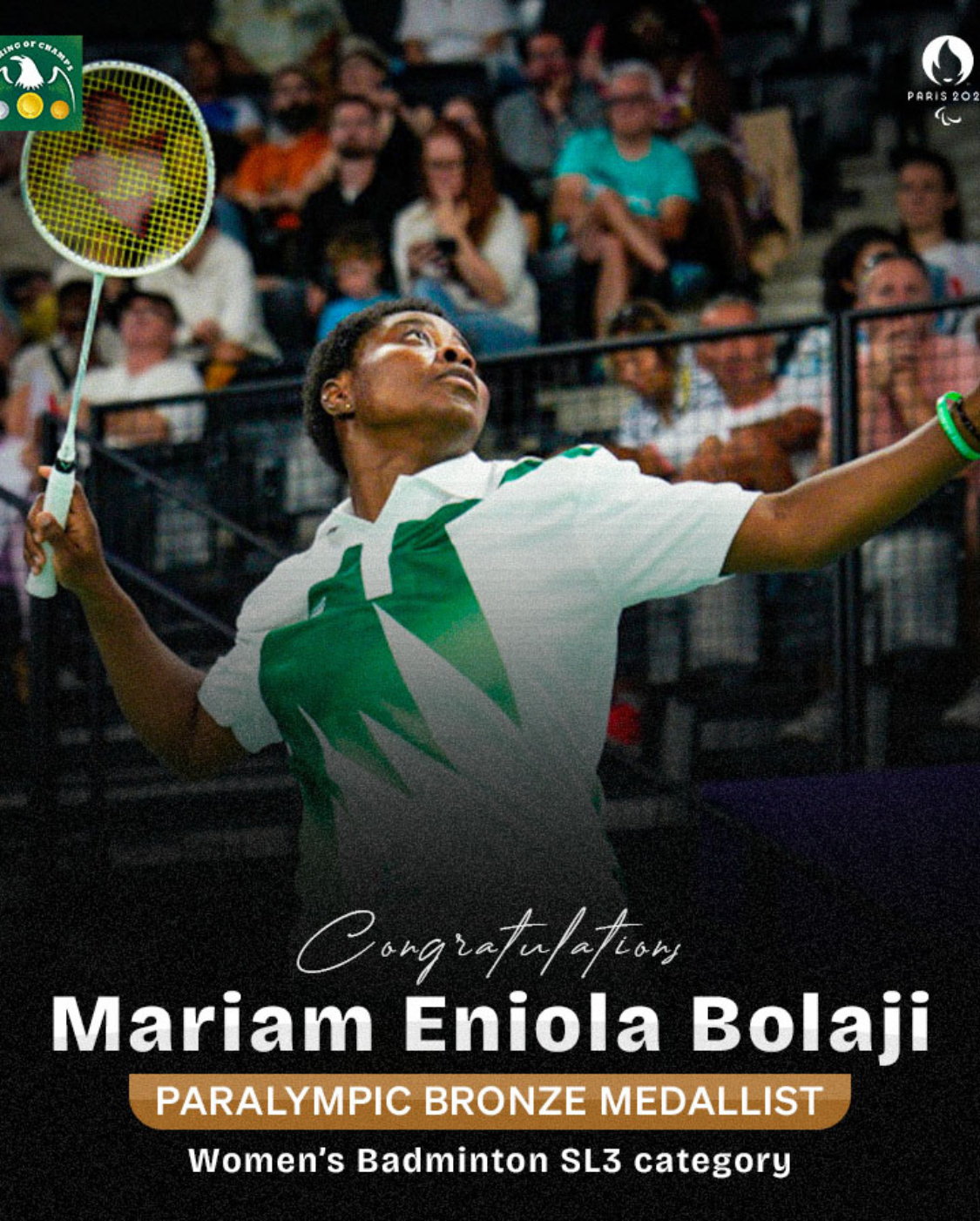 Eniola Mariam Bolaji Makes History as First African to Win Para-Badminton Medal