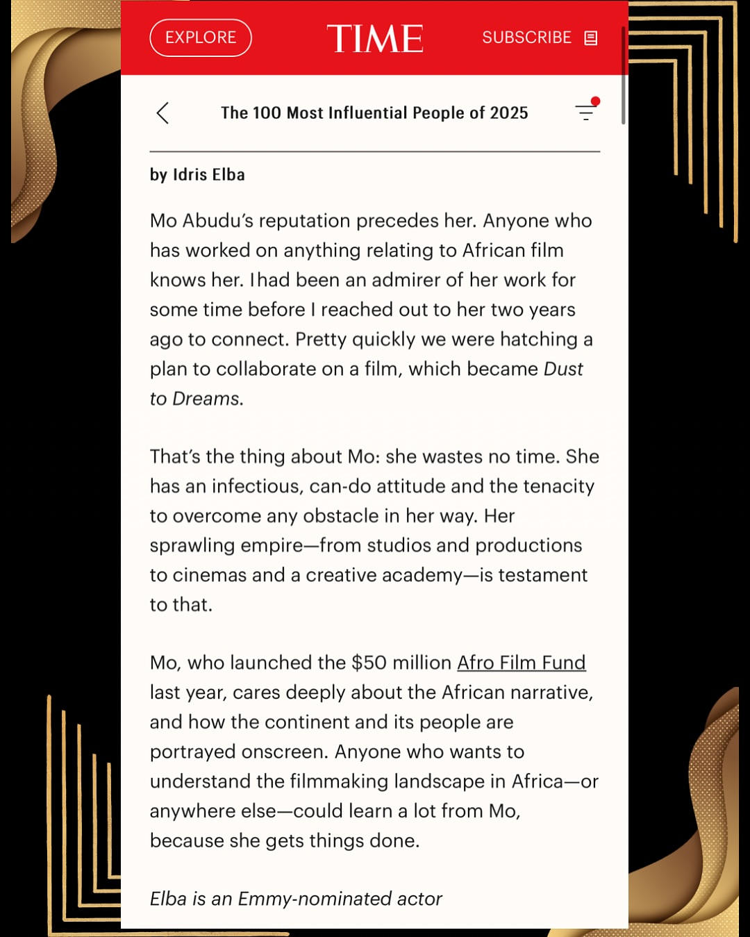 Mo Abudu Named Among TIME100 Most Influential People of 2025