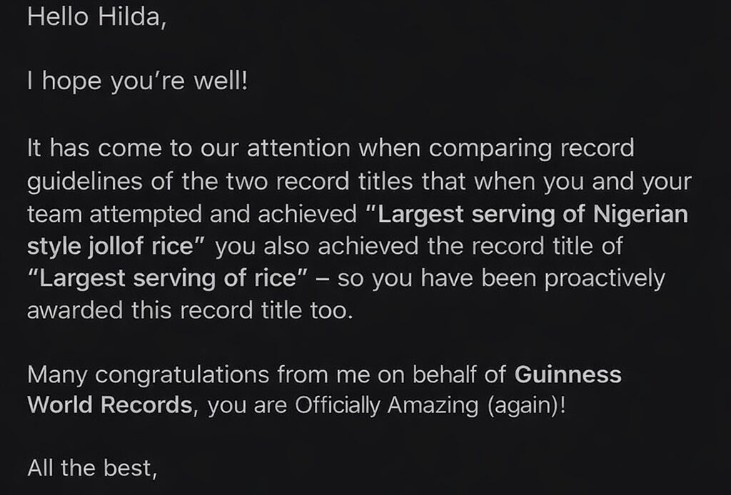 Hilda Baci Becomes Three-Time Guinness World Record Holder