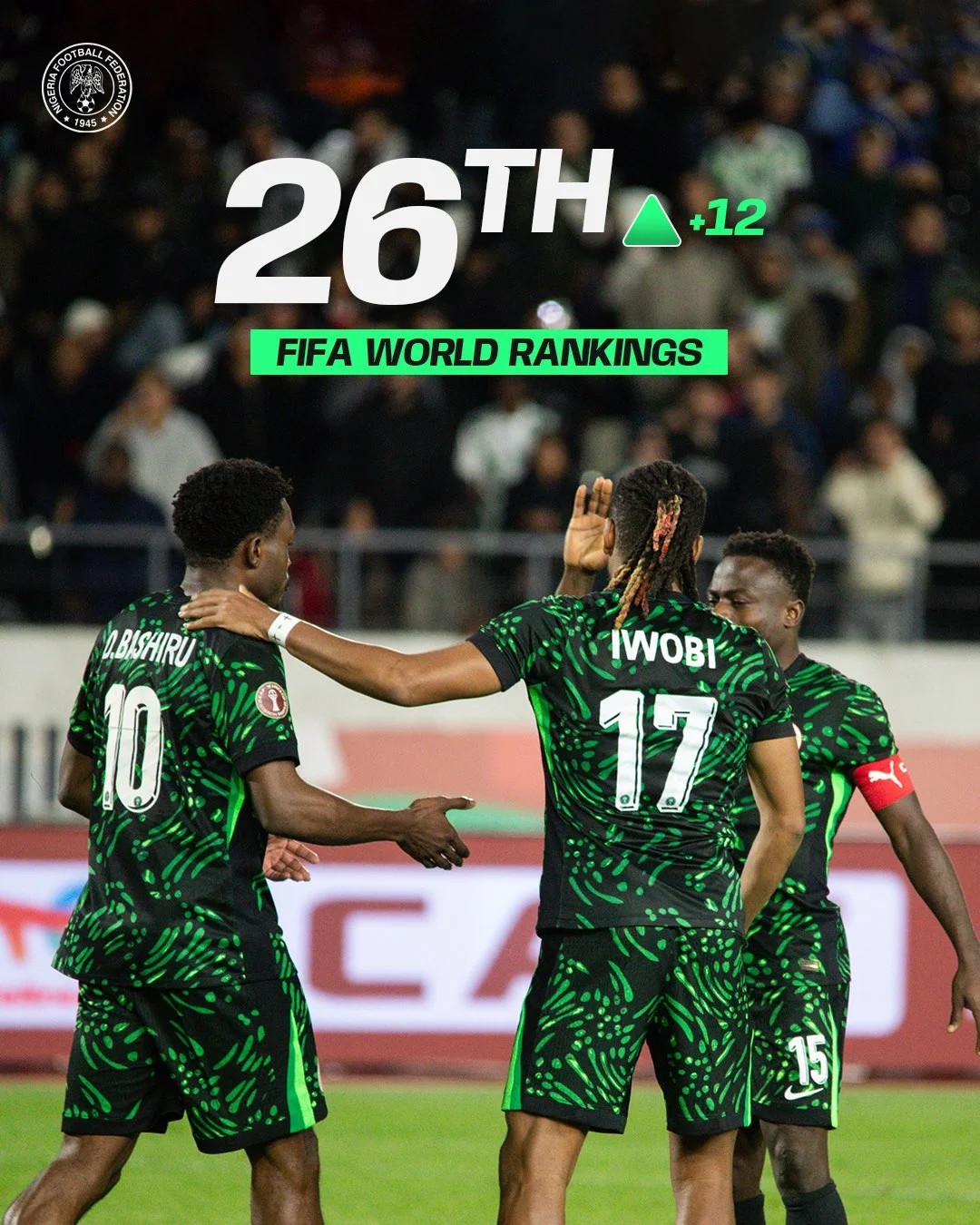 New FIFA Ranking Sees Nigeria Climb 12 Places After AFCON 2025