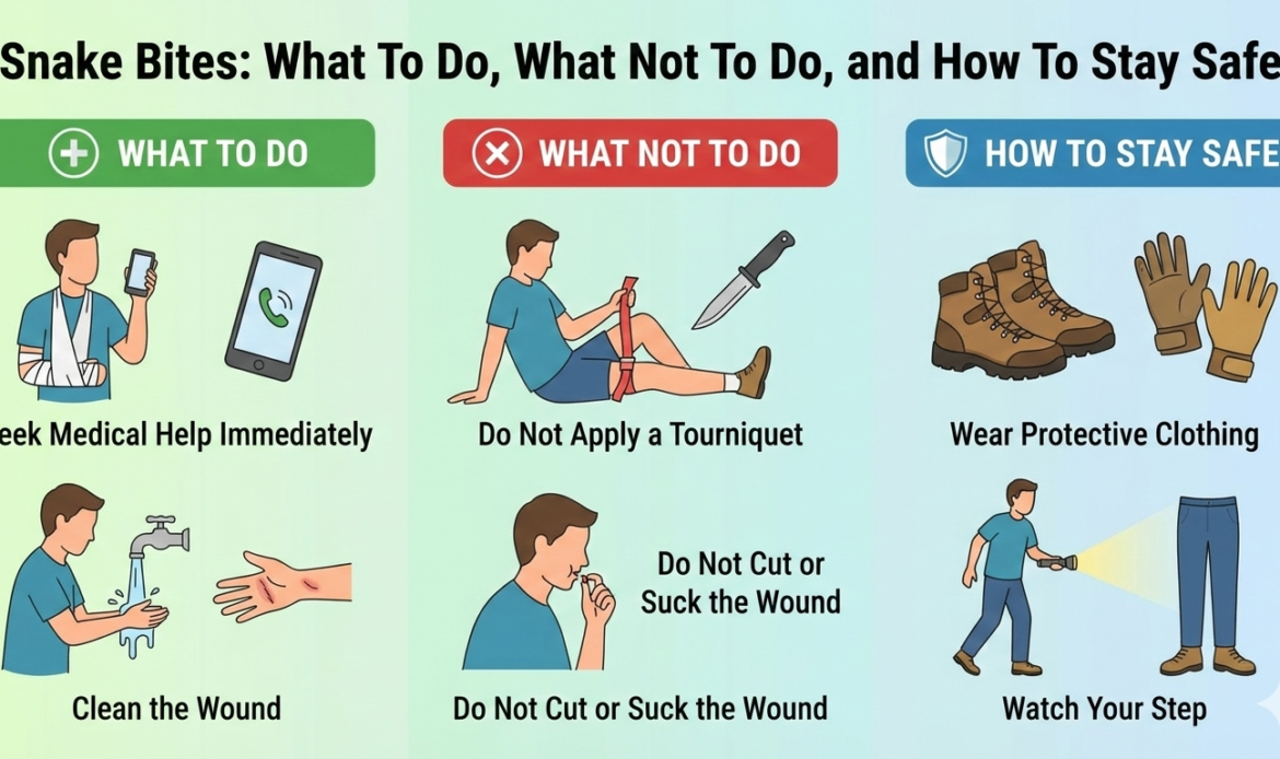 Snake Bites: What To Do, What Not To Do, and How To Stay Safe