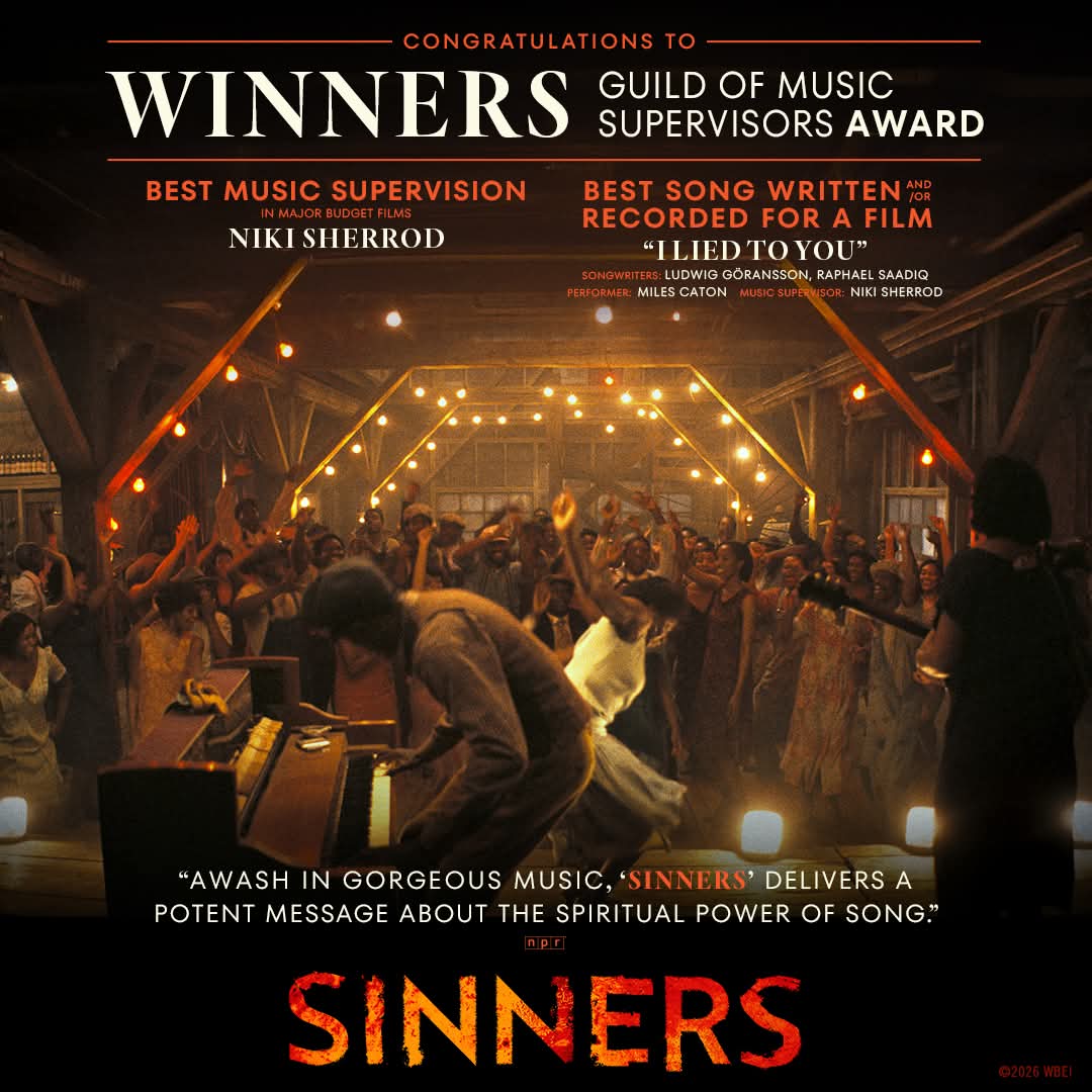Sinners Wins Big Again at Guild of Music Supervisors Awards