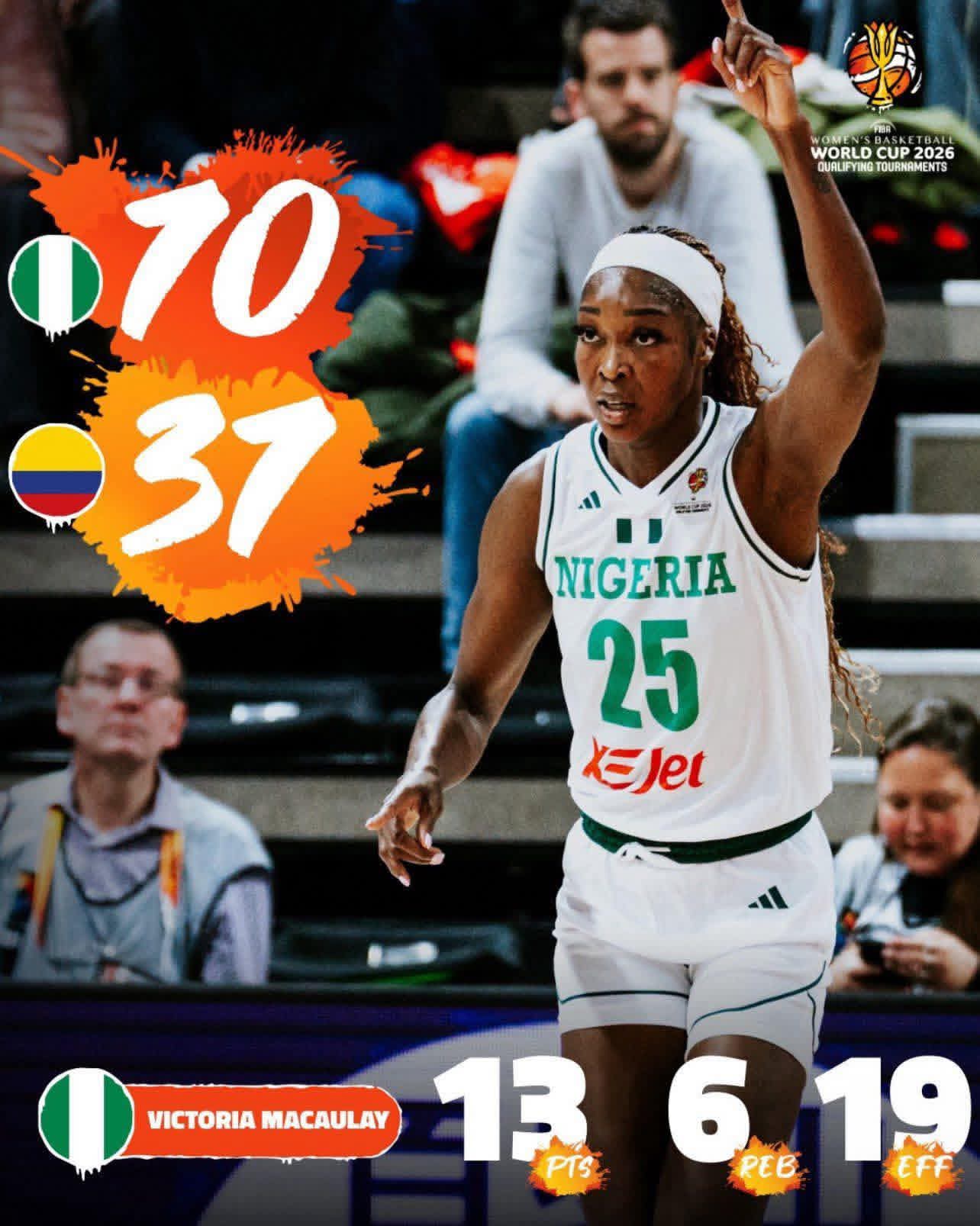 D’Tigress Dominate Colombia in FIBA Women’s World Cup Qualifying Opener