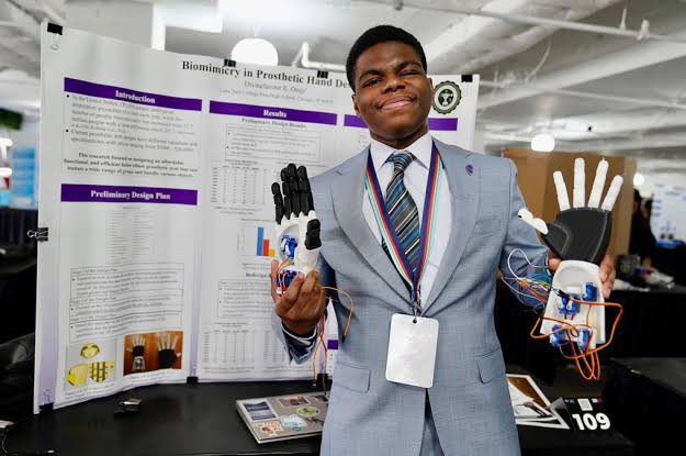 Nigerian-American Teen Builds Affordable Muscle-Controlled Prosthetic Hand