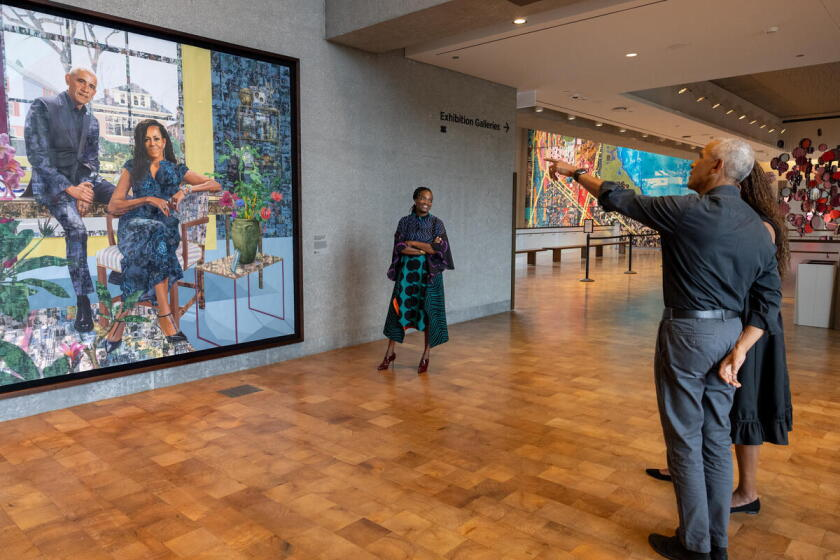 Njideka Akunyili Crosby Unveils Obama Presidential Centre Portrait