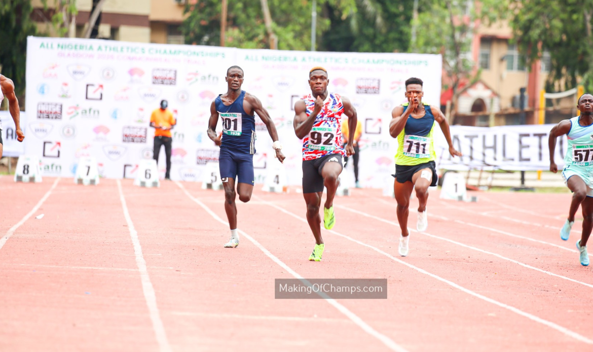 Favour Ashe Runs Historic 9.93 Seconds to Win Nigeria's 100m Title