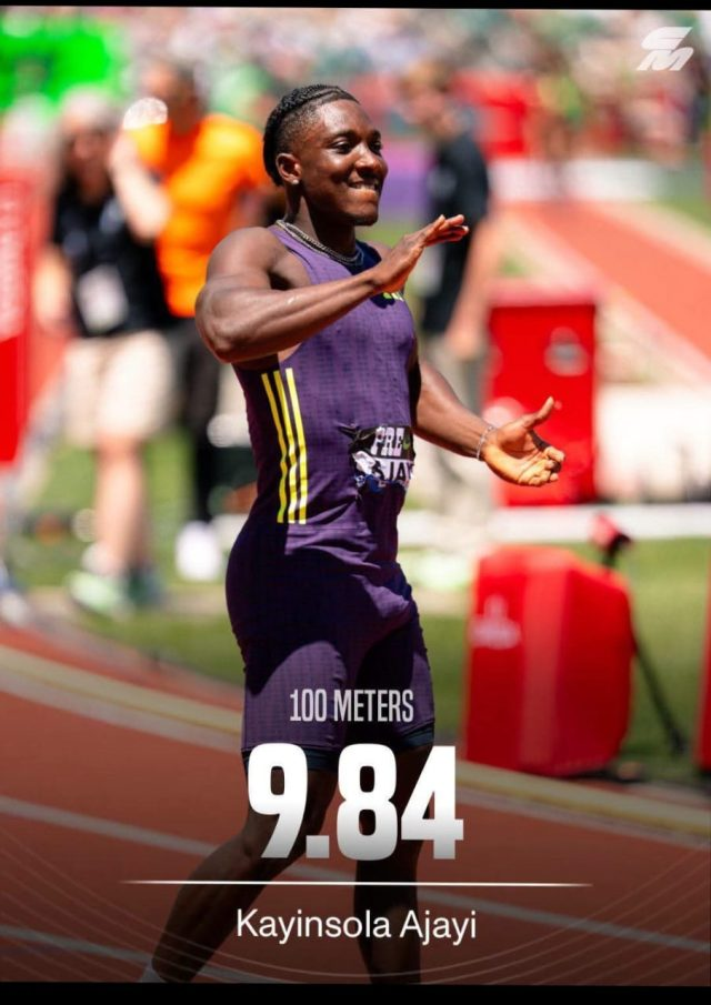 Kanyinsola Ajayi Upsets World Champion to Win Prefontaine Classic 100m