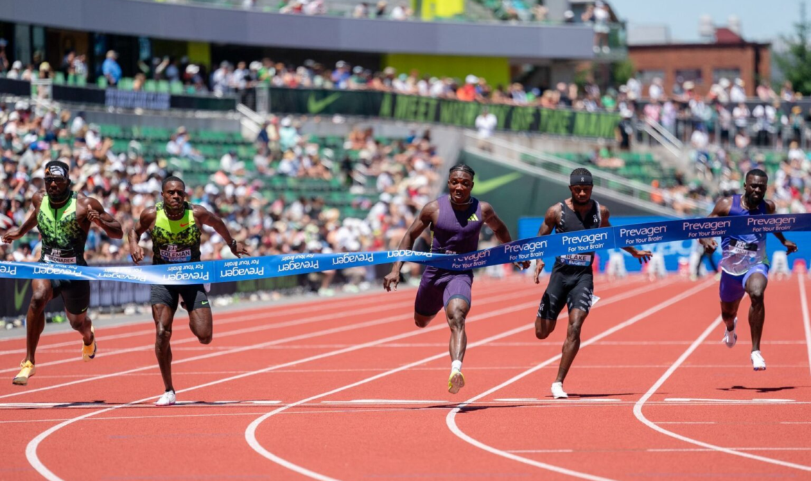 Kanyinsola Ajayi Upsets World Champion to Win Prefontaine Classic 100m