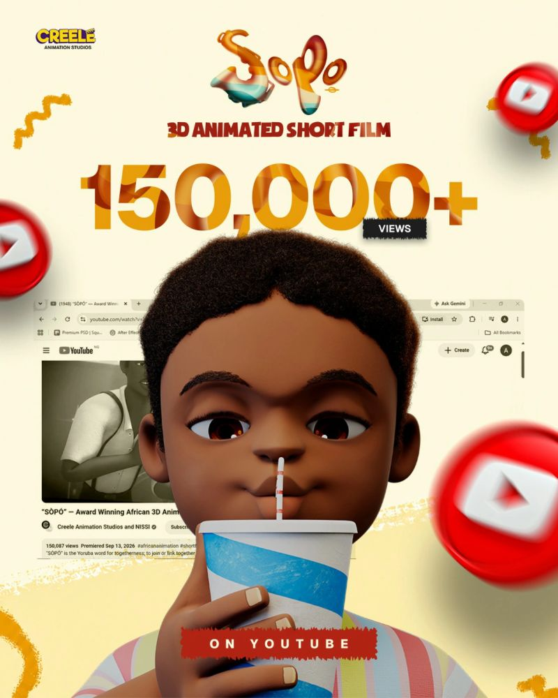 Nigerian Animation, SOPO, Surpasses 150,000 Views